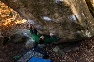 Trying the moves on Beaux Quartiers, 8a